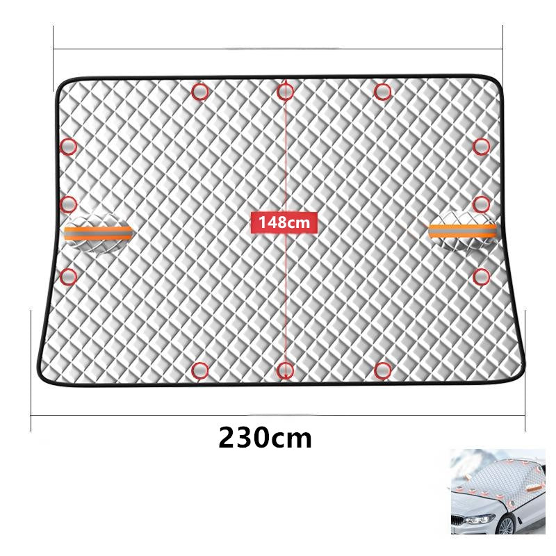 Maße der Frostschutz-Abdeckung: 230 × 148 cm