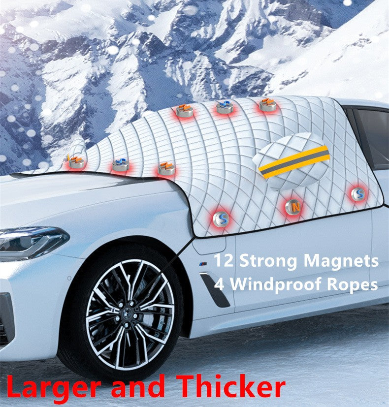 Extra dicke Scheibenabdeckung mit starken Magneten und Windschutz-Bändern