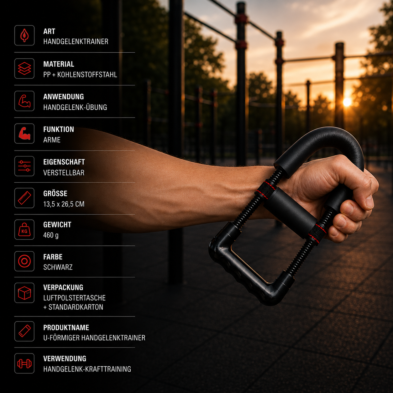 Grip Trainer – Griffkraft & Unterarmtraining inkl. digitalem Reventum Guide